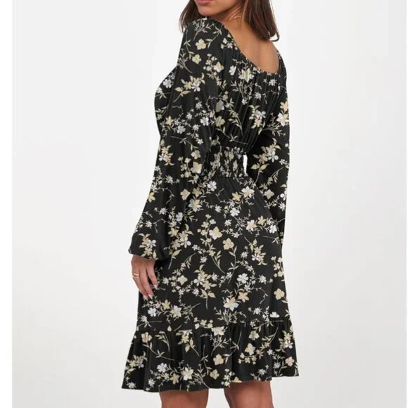 NWT Anrabess Ruched bust Smoked waist Floral Mini Dress Small - Picture 3 of 10